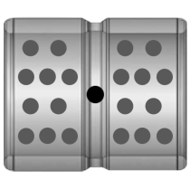 TULEJA 90X105X82 KROPKOWANA ZE SMAROWANIEM PRZEZ ŚRODEK